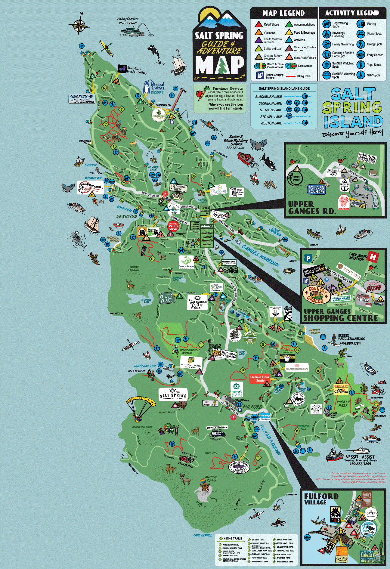 Salt Spring Island Map Salt Spring Adventure Map